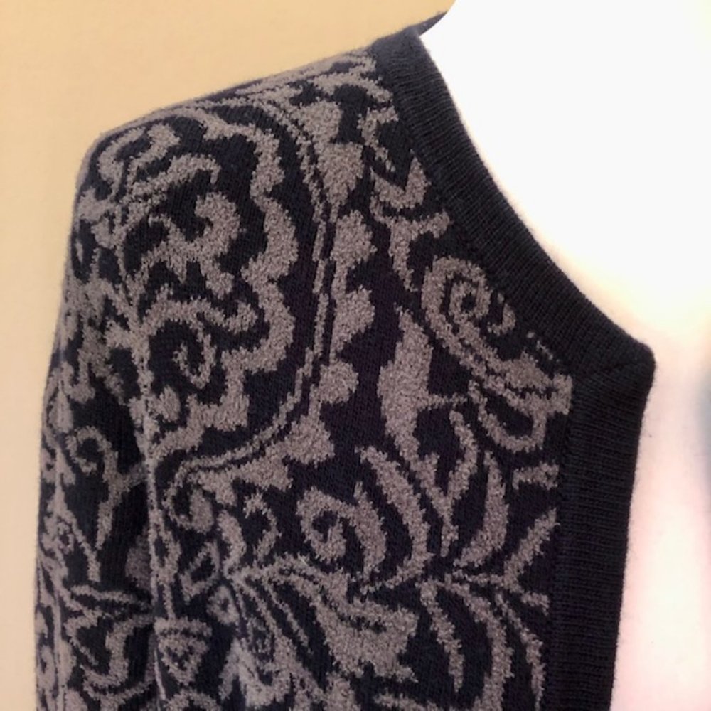 Talbots art nouveau long cardigan M